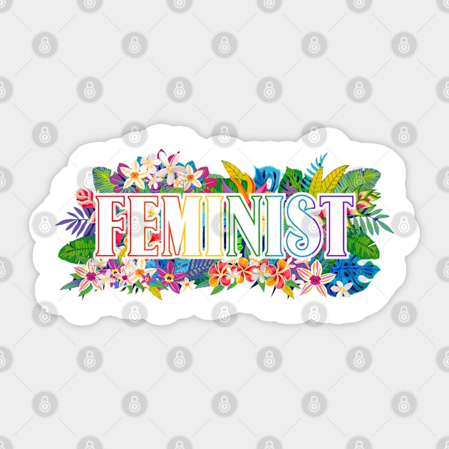 Feminist Flowers Sticker by AllWellia